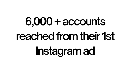 6 000 accounts reached from their 1st Instagram ad